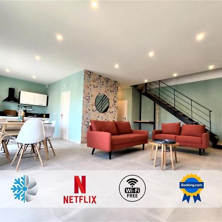 Colormix 3 Etoiles - 95M2 Plein Centre - Ensoleille Climatise Apartment Mèze Exterior foto